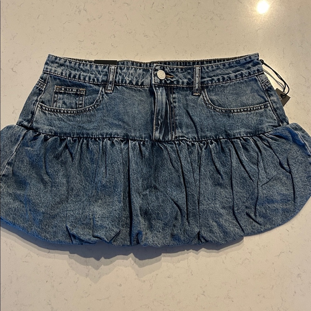 Blank NYC Bubble Denim Skirt - Picture 3 of 7